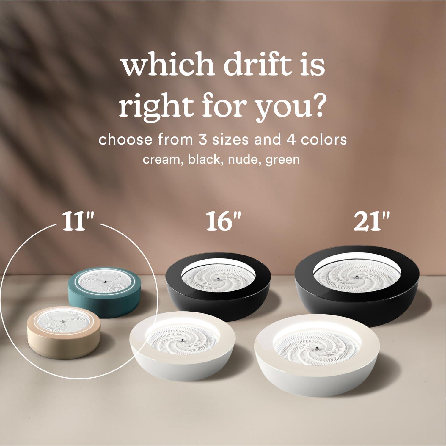 Homedics 11” Drift Sandscape, Compact Size, Zen Garden, Meditation Accessories, Decorative Sandscape, Smart LED Lighting, Wi-Fi Enabled (Green)