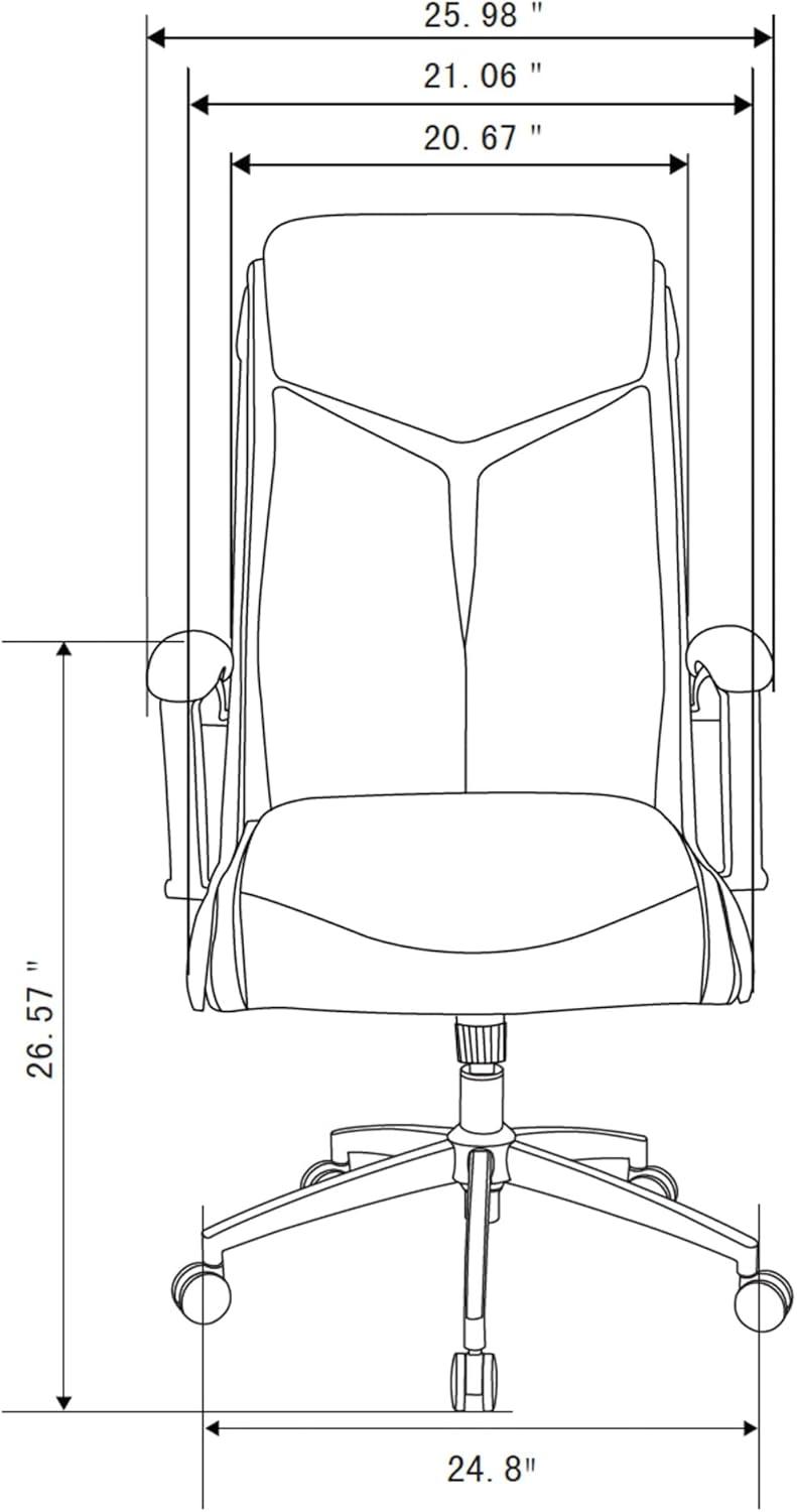 ® JOMA Comfort Verismo Bonded Leather High-Back Executive Chair  Black/Chrome  BIFMA Compliant