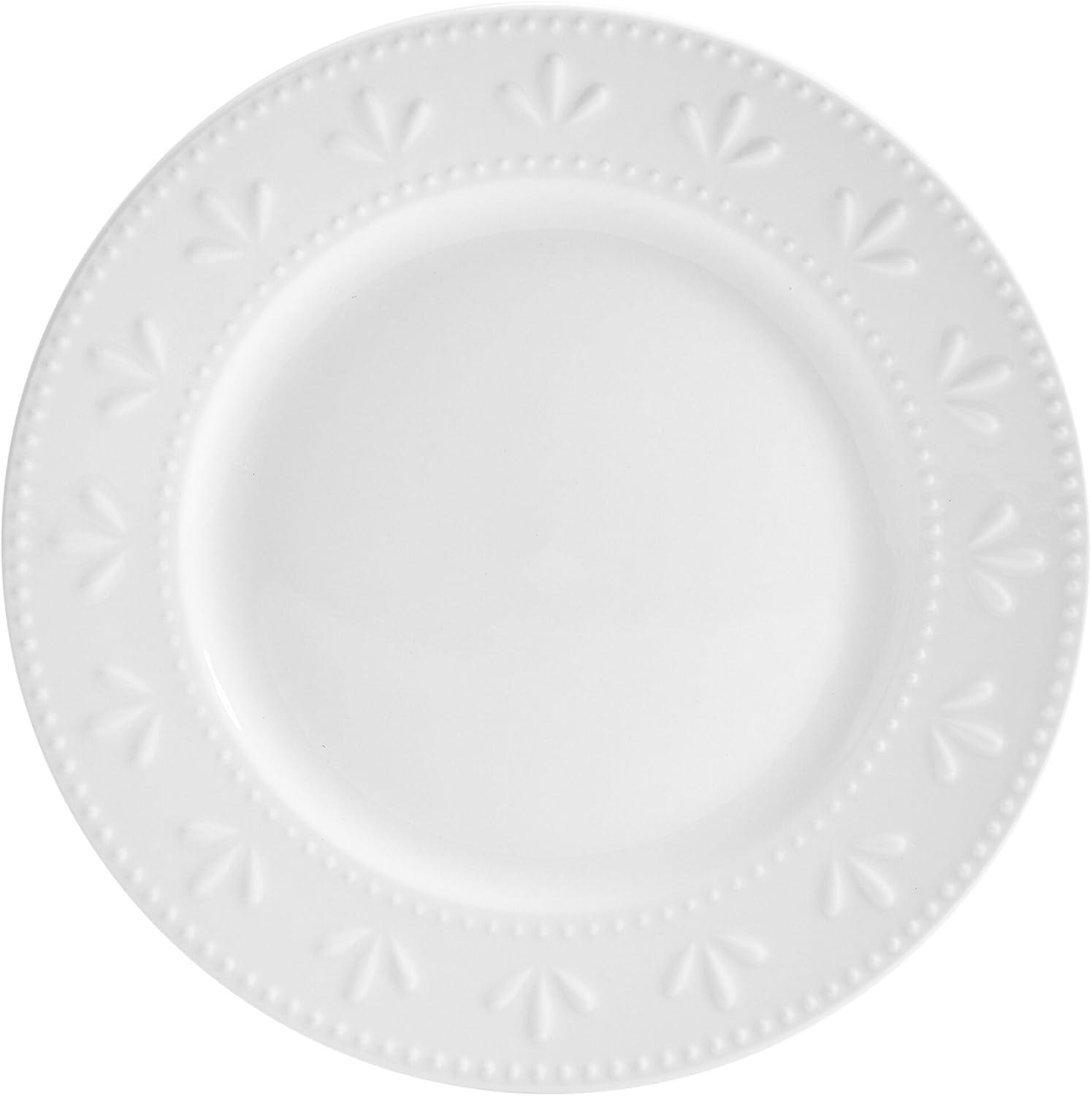 Maddy White Porcelain 12-Piece Dinnerware Set, Service for 4