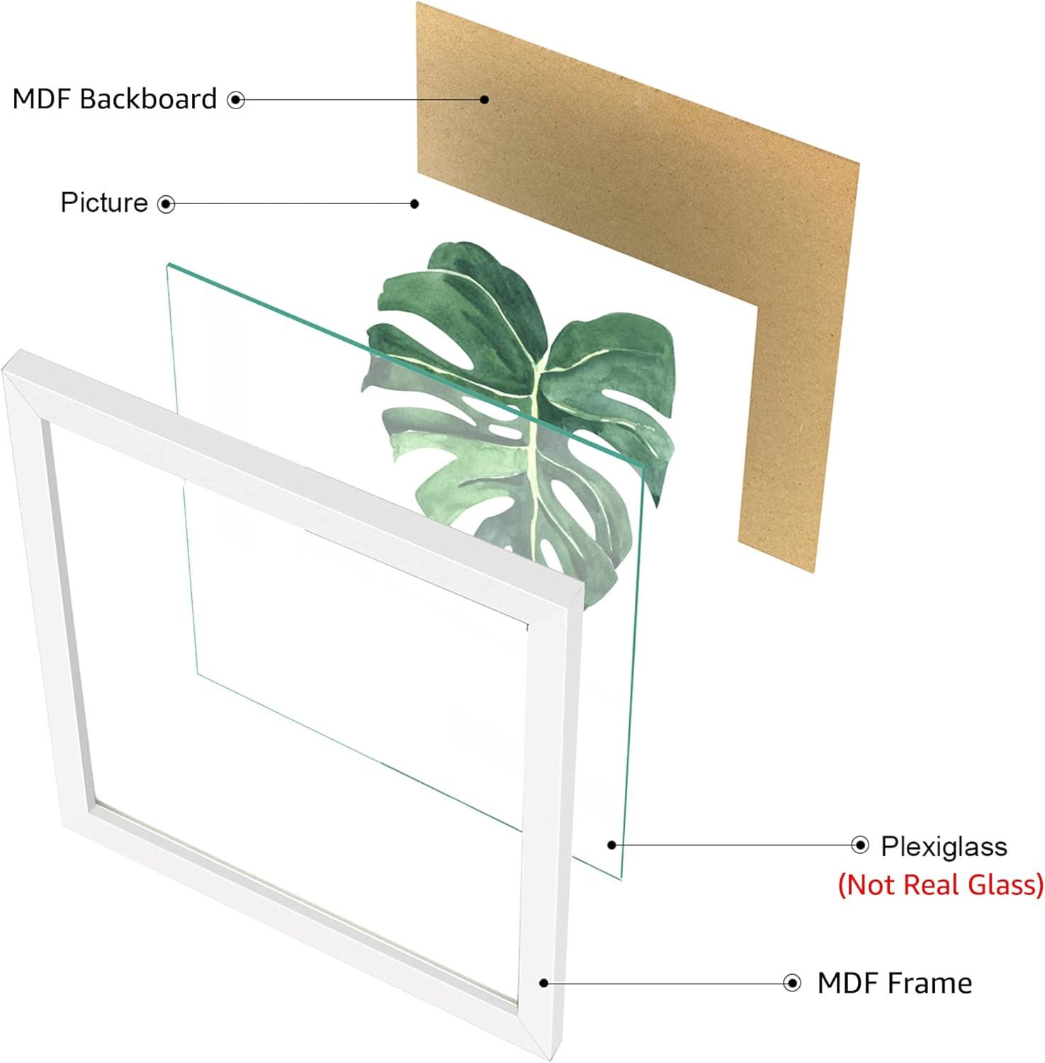 ArtbyHannah Canvas Wall Art Prints, Unframed Botanical Pictures Wall Decor, Sage Green Leaf Plant Poster for Bedroom Decorations & Gift (10x10 Inch, 4 Pack)