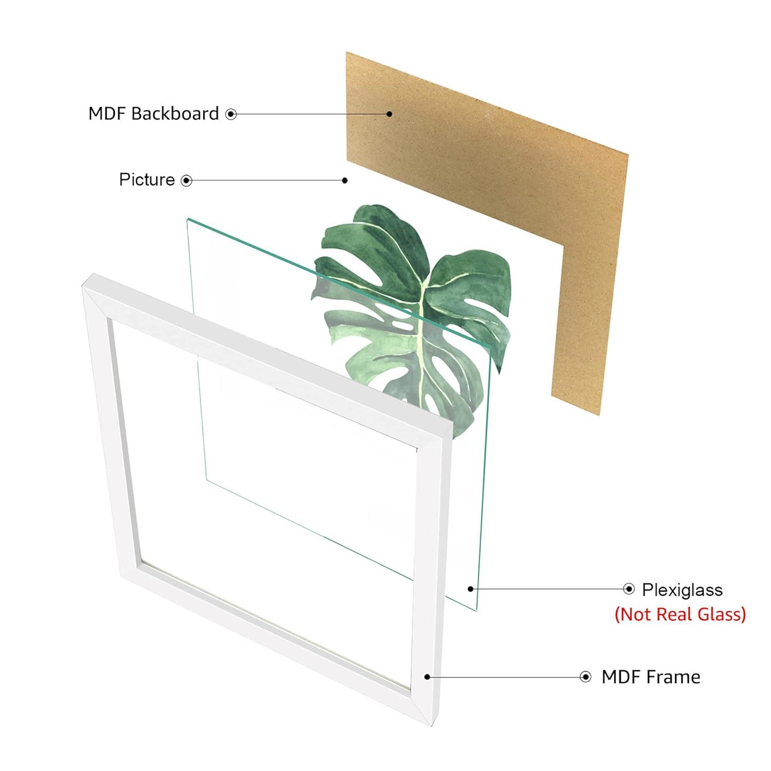 ArtbyHannah Canvas Wall Art Prints, Unframed Botanical Pictures Wall Decor, Sage Green Leaf Plant Poster for Bedroom Decorations & Gift (10x10 Inch, 4 Pack)