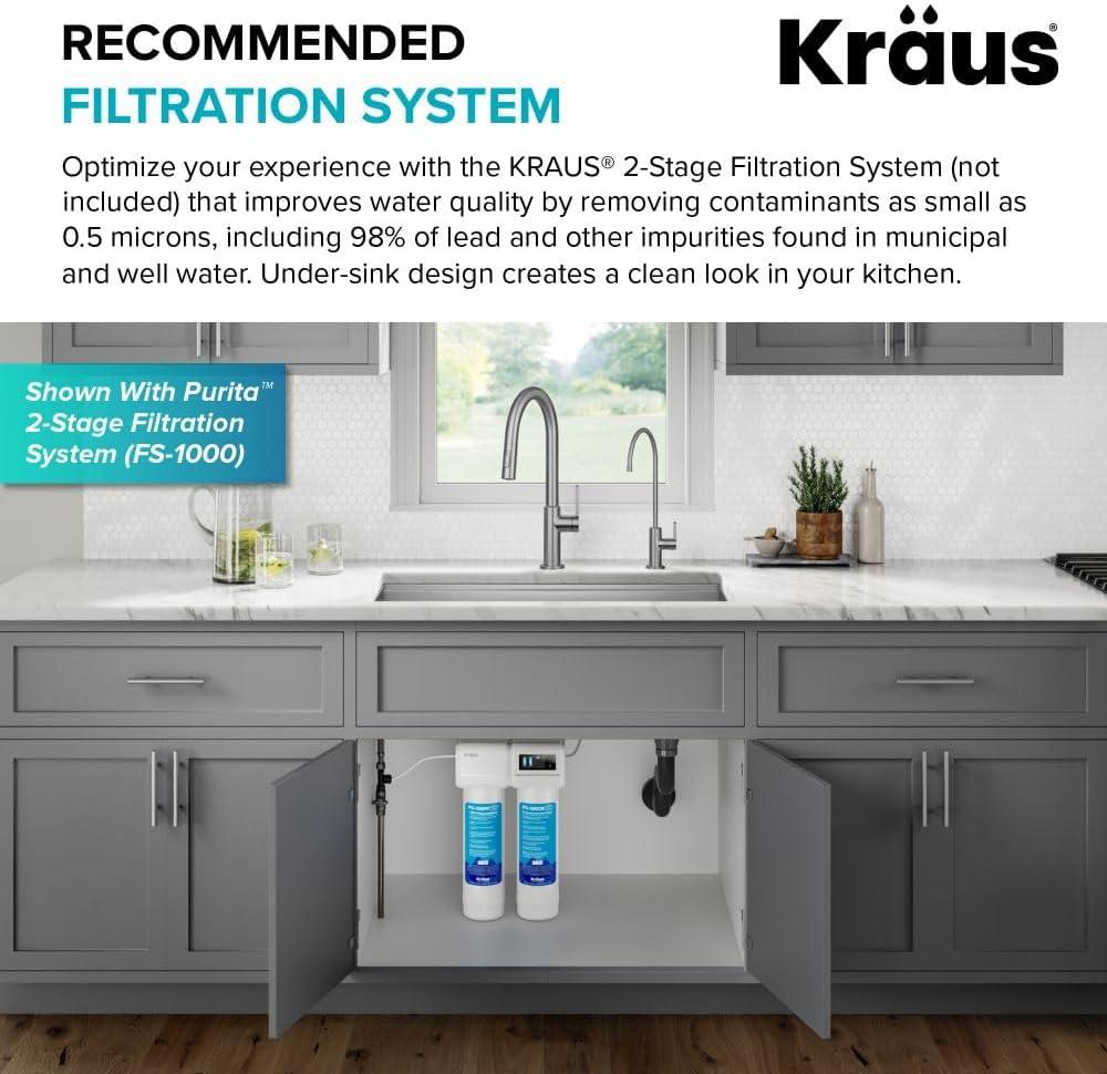 KRAUS Oletto Single Handle Drinking Water Filter Faucet for Reverse Osmosis