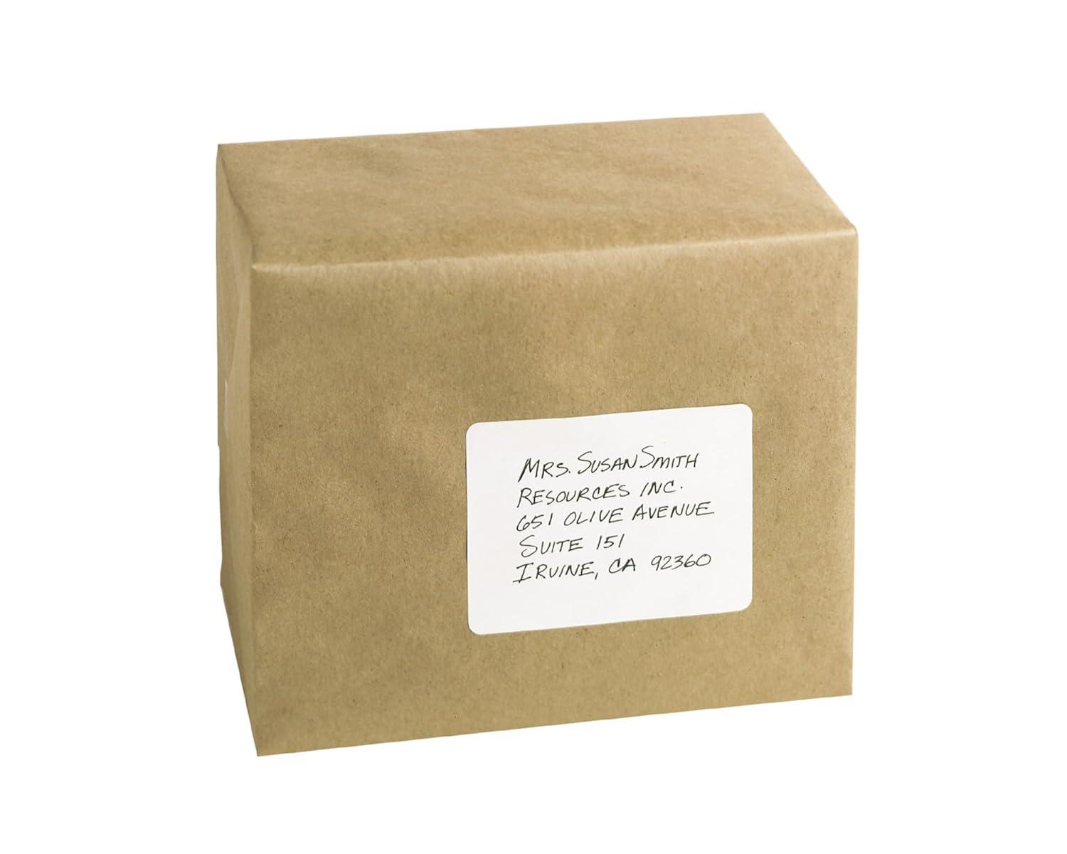 Avery Removable Multi-Use Labels, Inkjet/Laser Printers, 3 x 4, White, 2/Sheet, 40 Sheets/Pack, (5453)