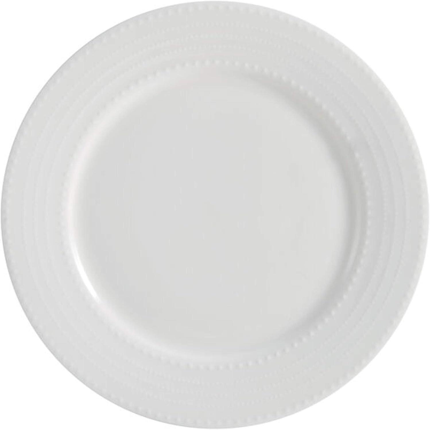 Annabel White Porcelain 40-Piece Dinnerware Set, Service for 8