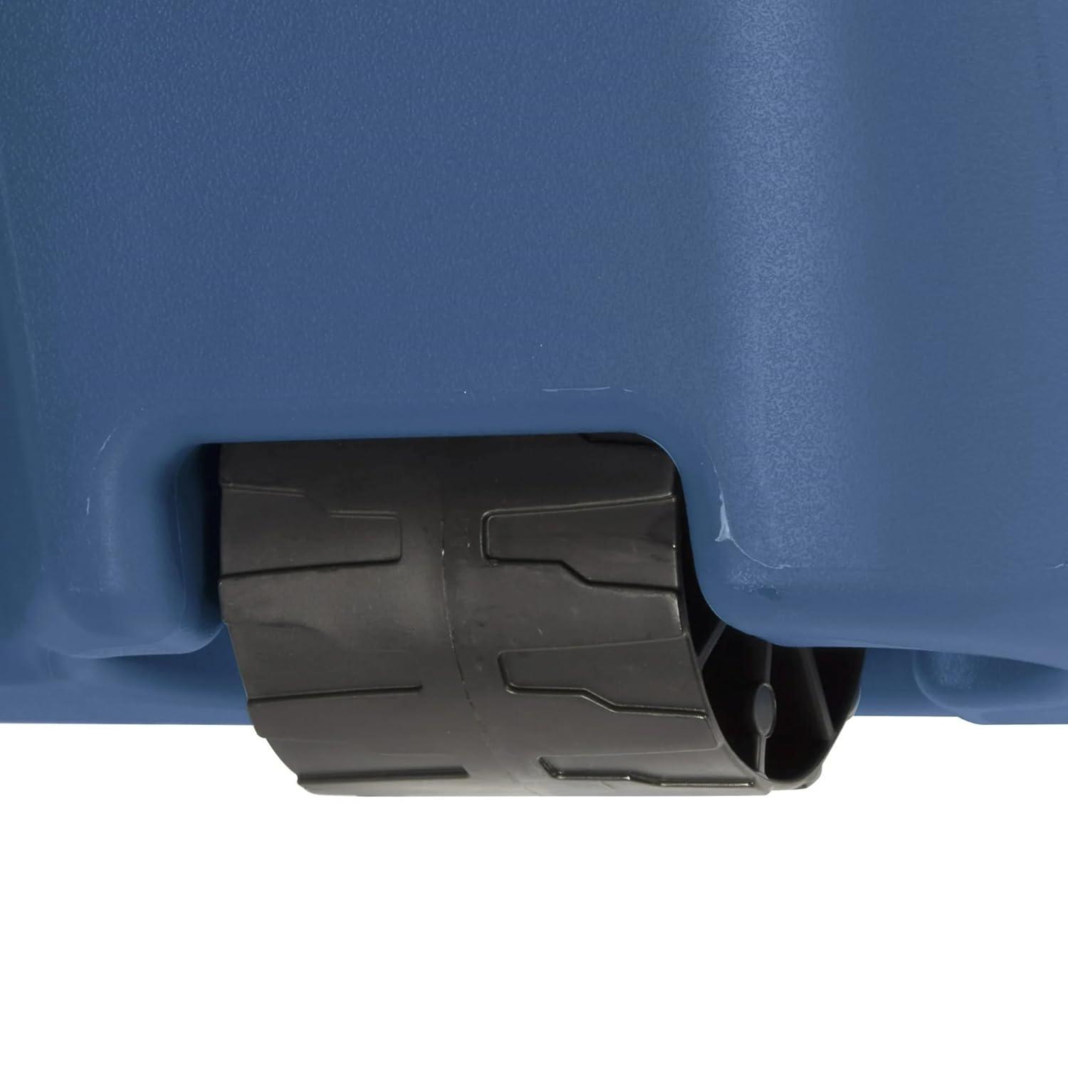 Sterilite Extra Large Storage Bin, 45 Gallon Plastic Storage Container with Latch Lid and Wheels, Blue