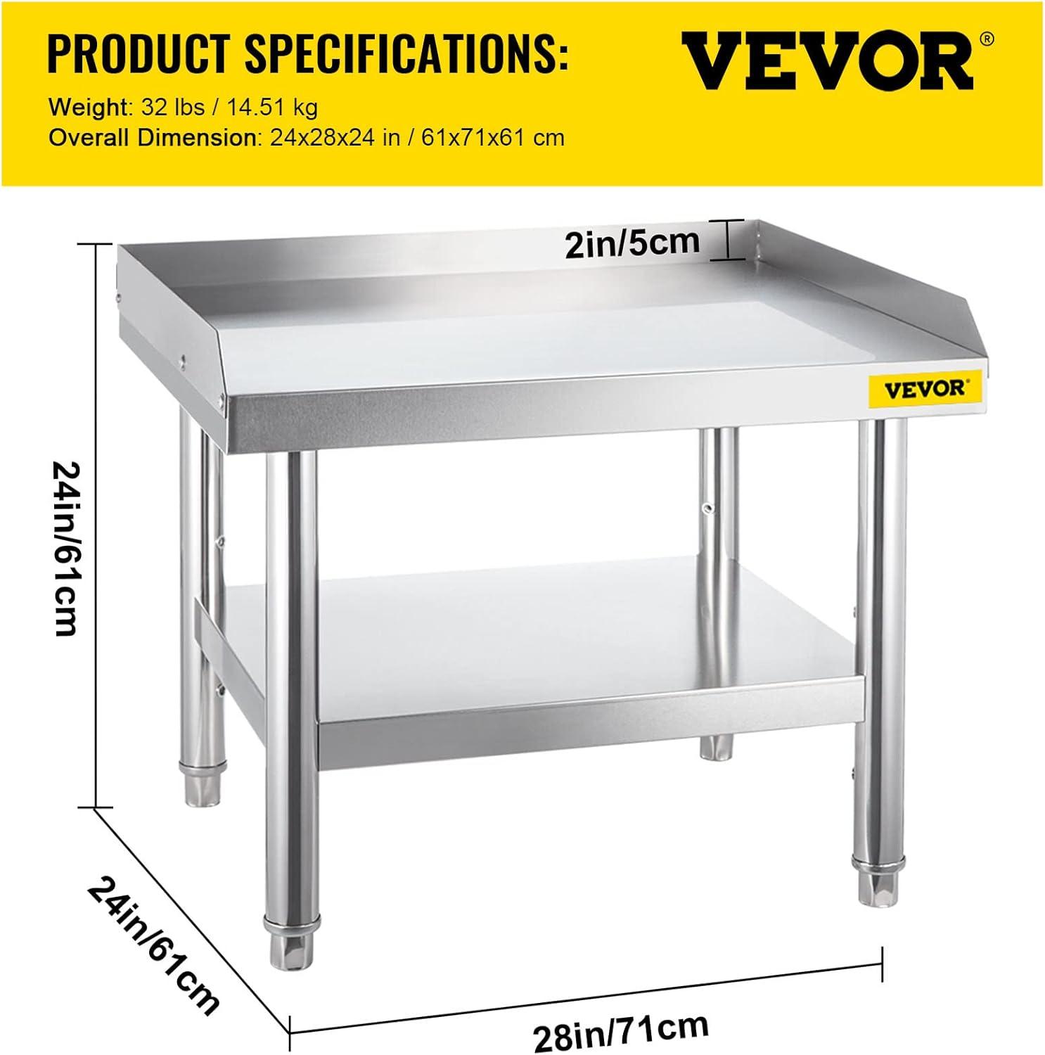 VEVOR VEVOR Stainless Steel 24'' H Work Table