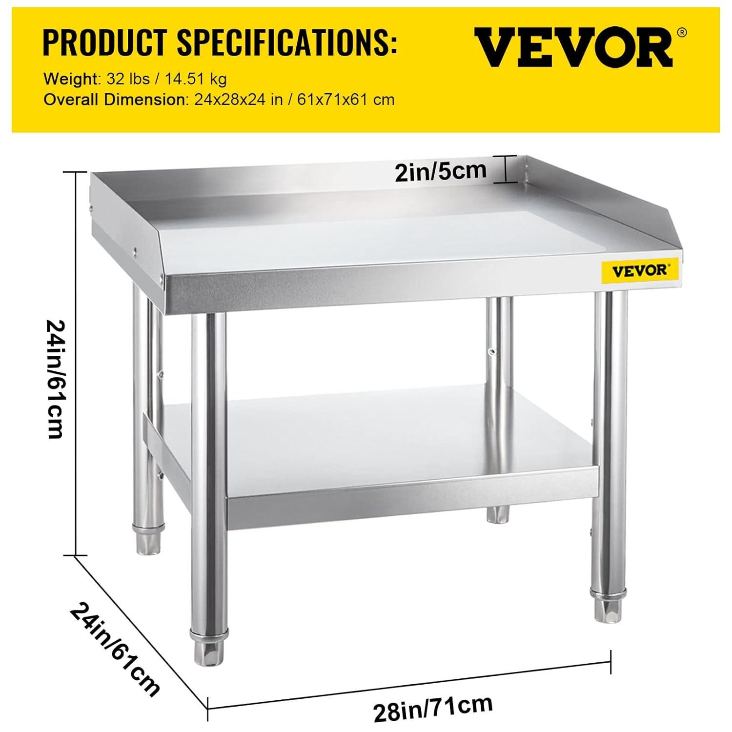VEVOR VEVOR Stainless Steel 24'' H Work Table