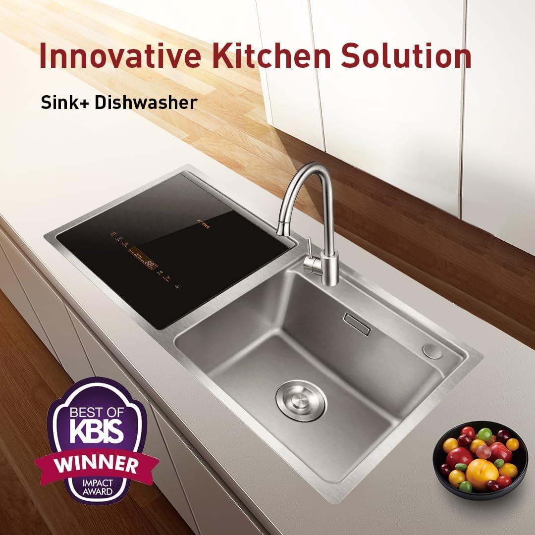 FOTILE Left Orientation, 2-In-1 In Sink Dishwasher 18-in Top Control Built-In Dishwasher, 57.8-dBA Standard Sound Level