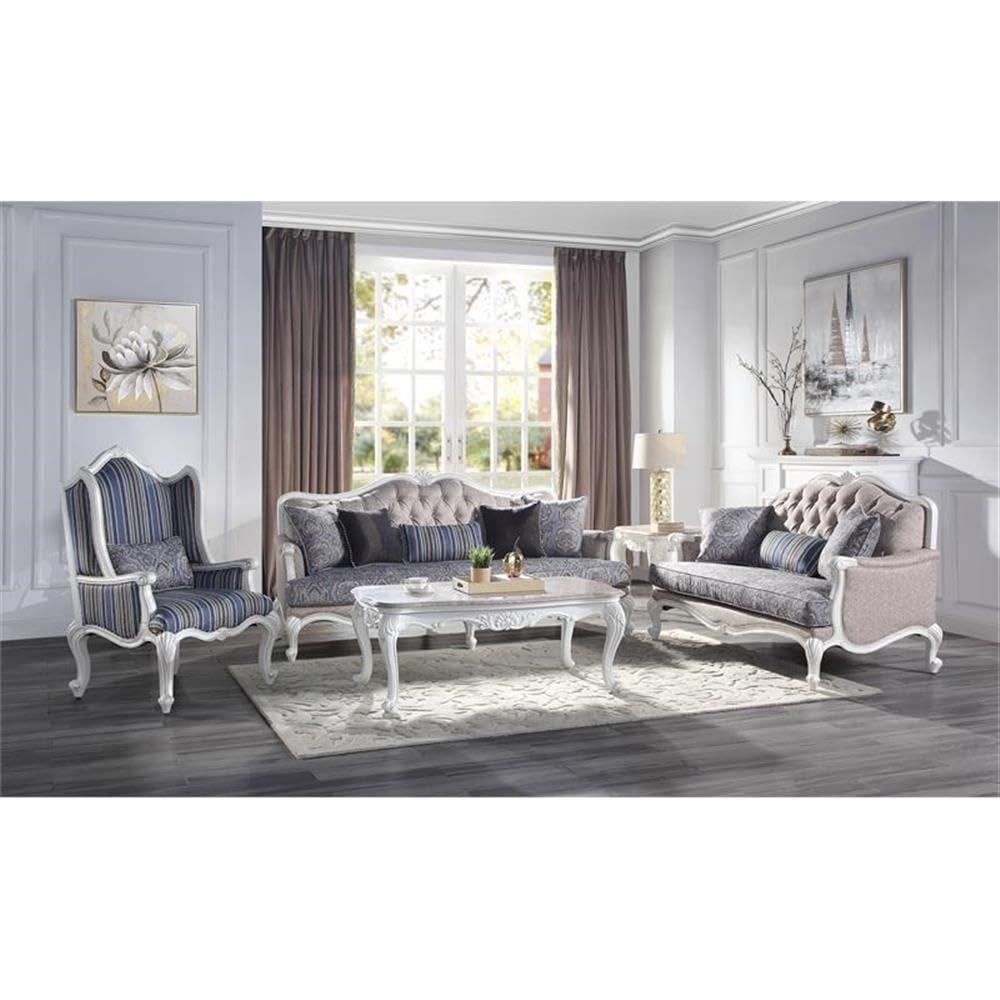 ACME Ciddrenar Coffee Table in Beige and White
