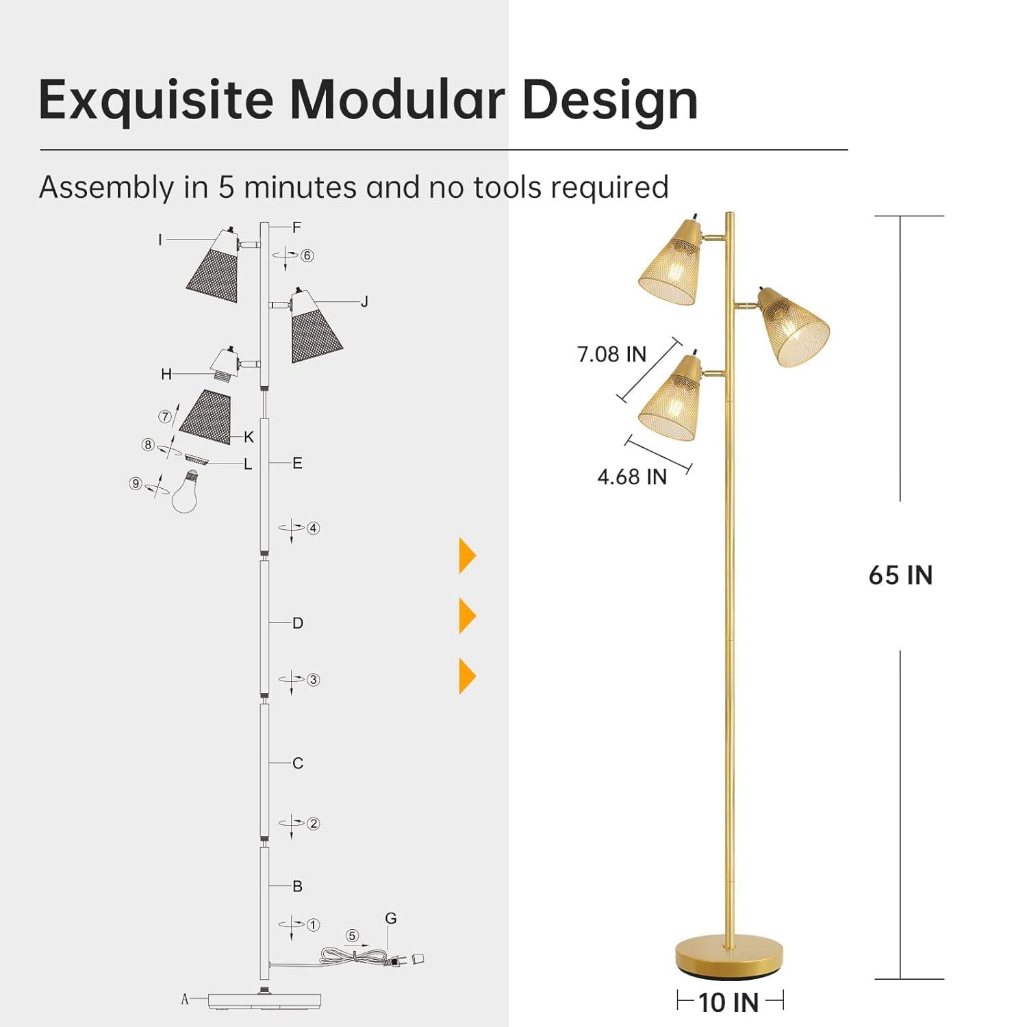 63.5'' Tree Floor Lamp
