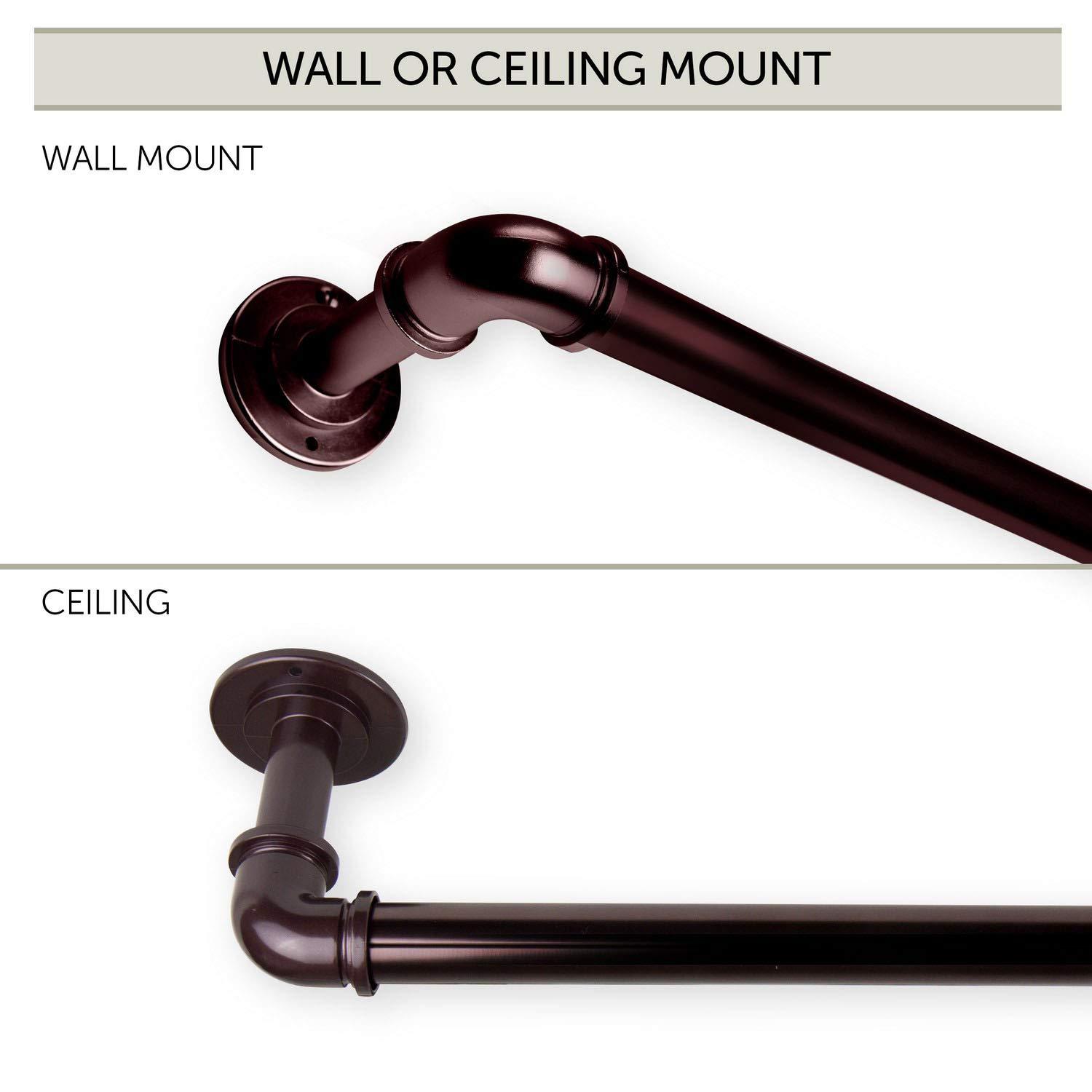 Rod Desyne 1 inch Blackout Curtain Rod, 84 x 120, Bronze