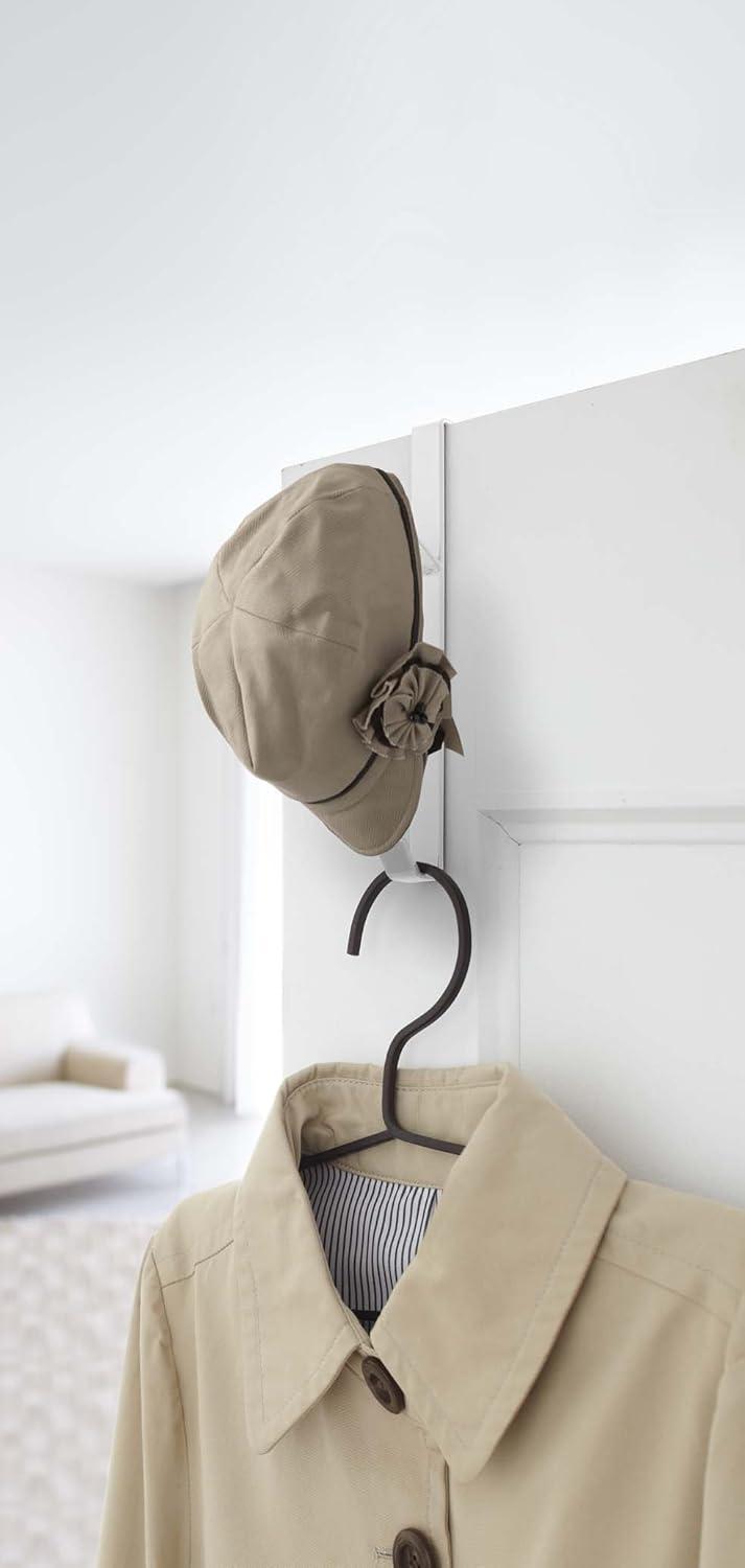 Yamazaki Home Over The Door Hook - Hanging Coat Rack, Steel, Over-the-Door