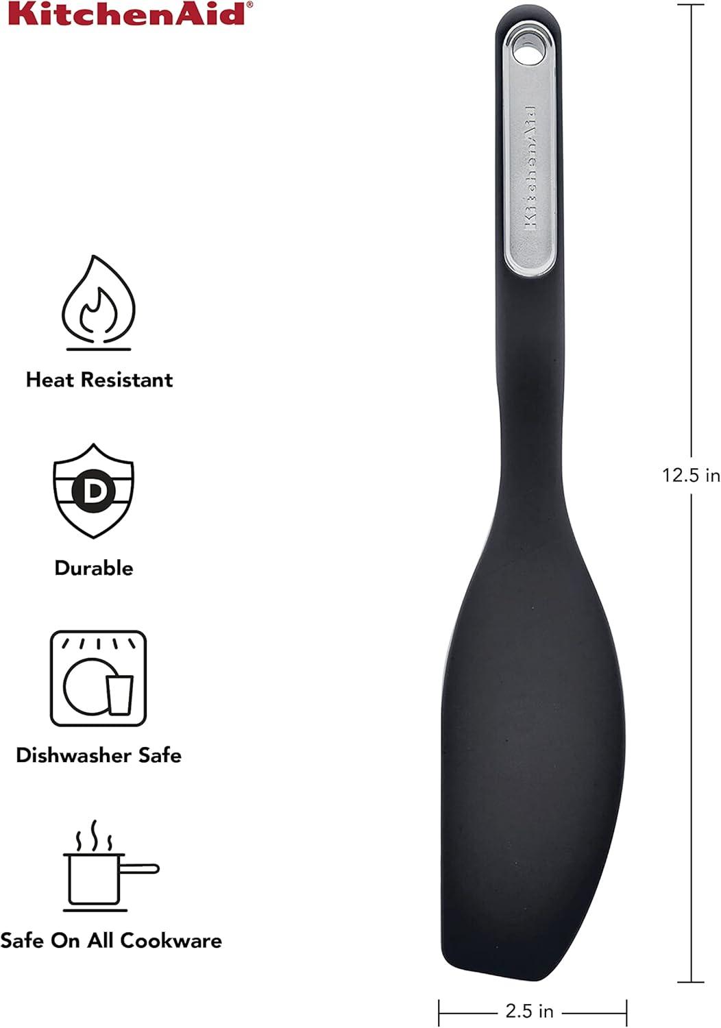 Onyx Black 12.6" Silicone Mixer Spatula