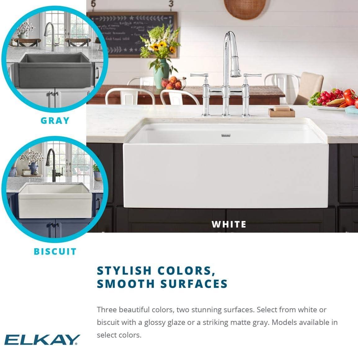 Elkay Fireclay 16" L x 19" W Undermount Bar Sink