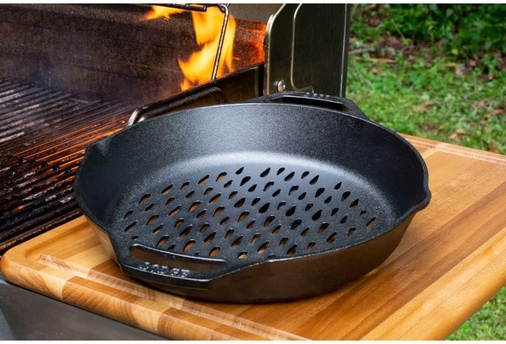 Lodge 12 Inch Dual Handle Grill Basket