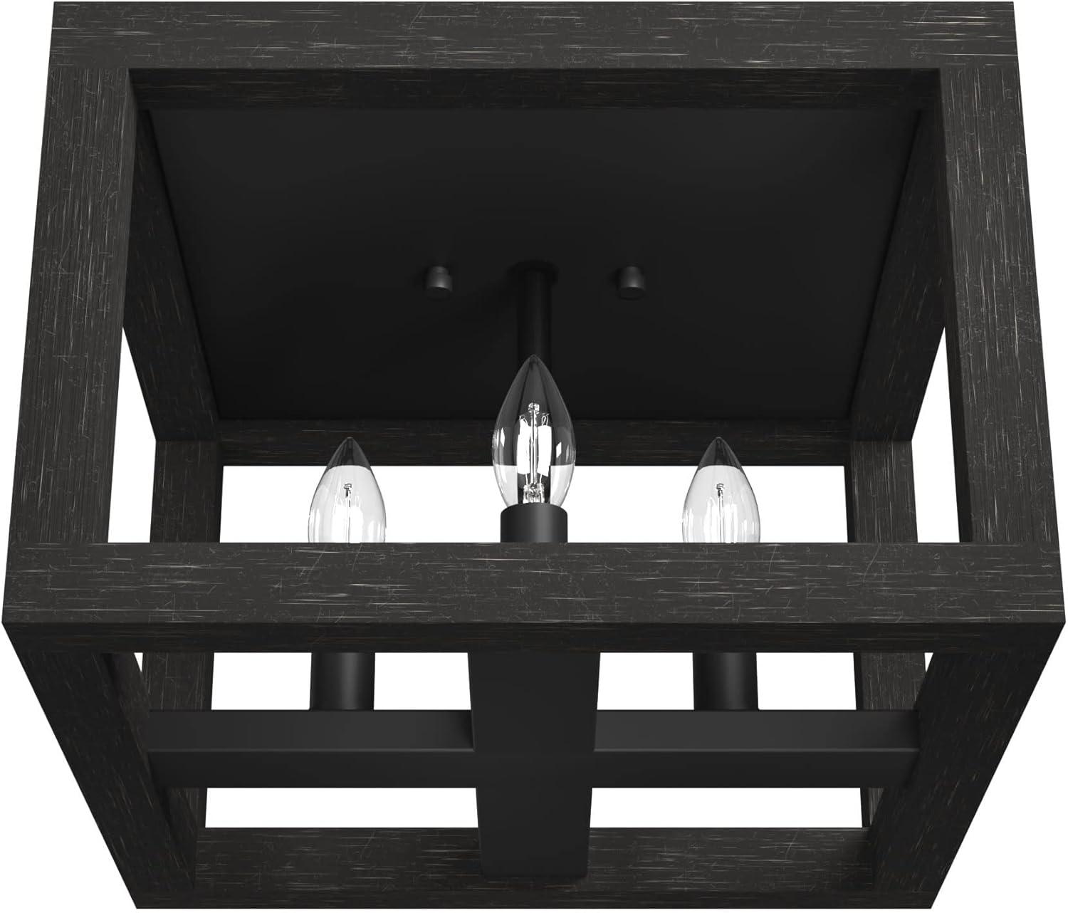 Squire Manor 4 - Light 12'' Lantern Square / Rectangle Flush Mount
