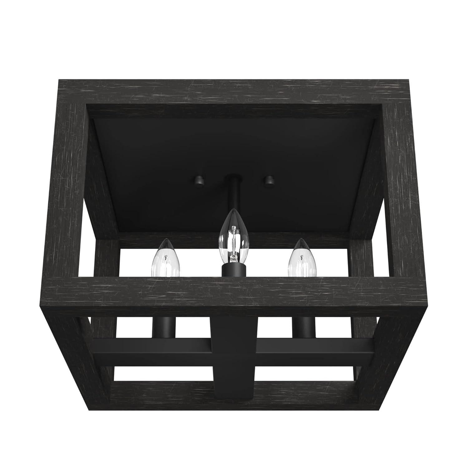 Squire Manor 4 - Light 12'' Lantern Square / Rectangle Flush Mount