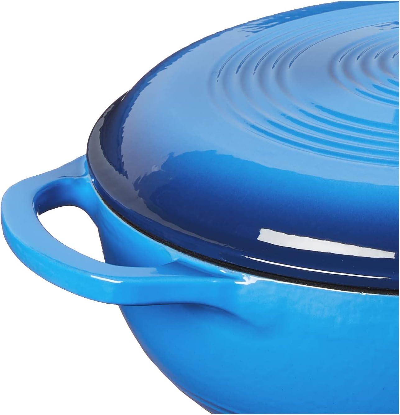 Lodge Cast Iron 3 Quart Enameled Dutch Oven Blue