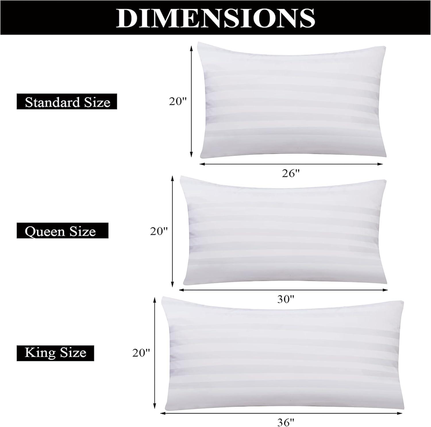 King Size White Cotton Pillow Protectors Set of 2