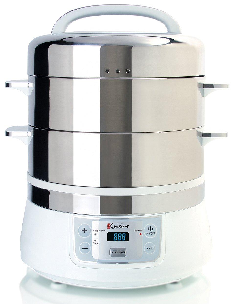 Stainless Steel 8.5 Qt Electric Food Steamer with LCD Display