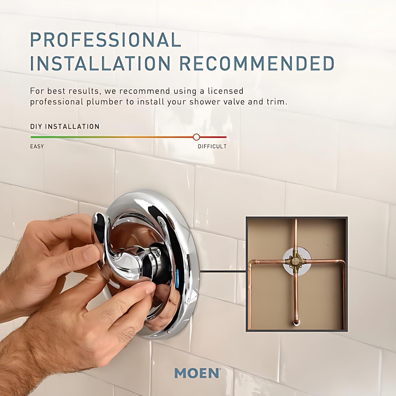 Moen Magnetix 82137SRN Graeden Spot Resist Brushed Nickel 1-Handle Bathtub and Shower Faucet with Valve