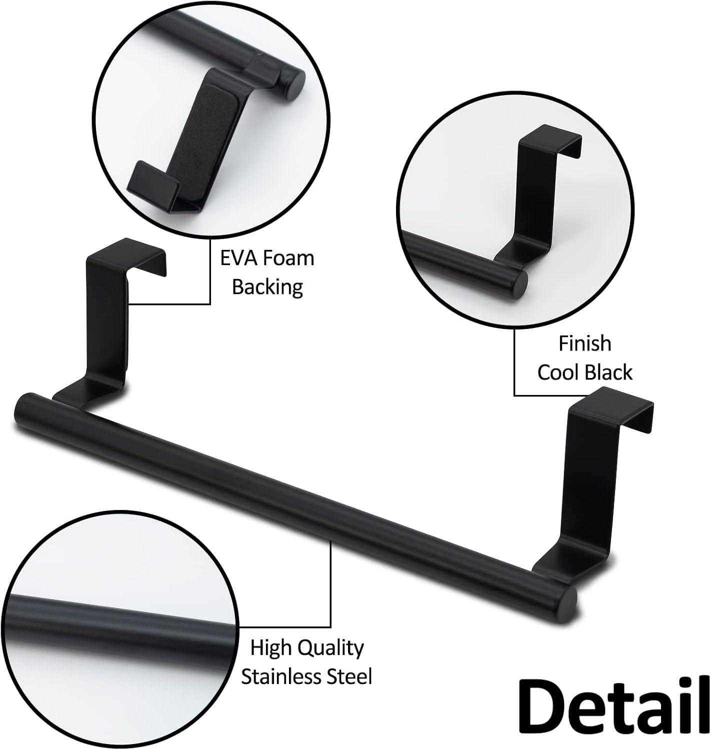 Suploo AUMJJE19 2 Pack Stainless Steel Over Door Towel Rack Bar Holders