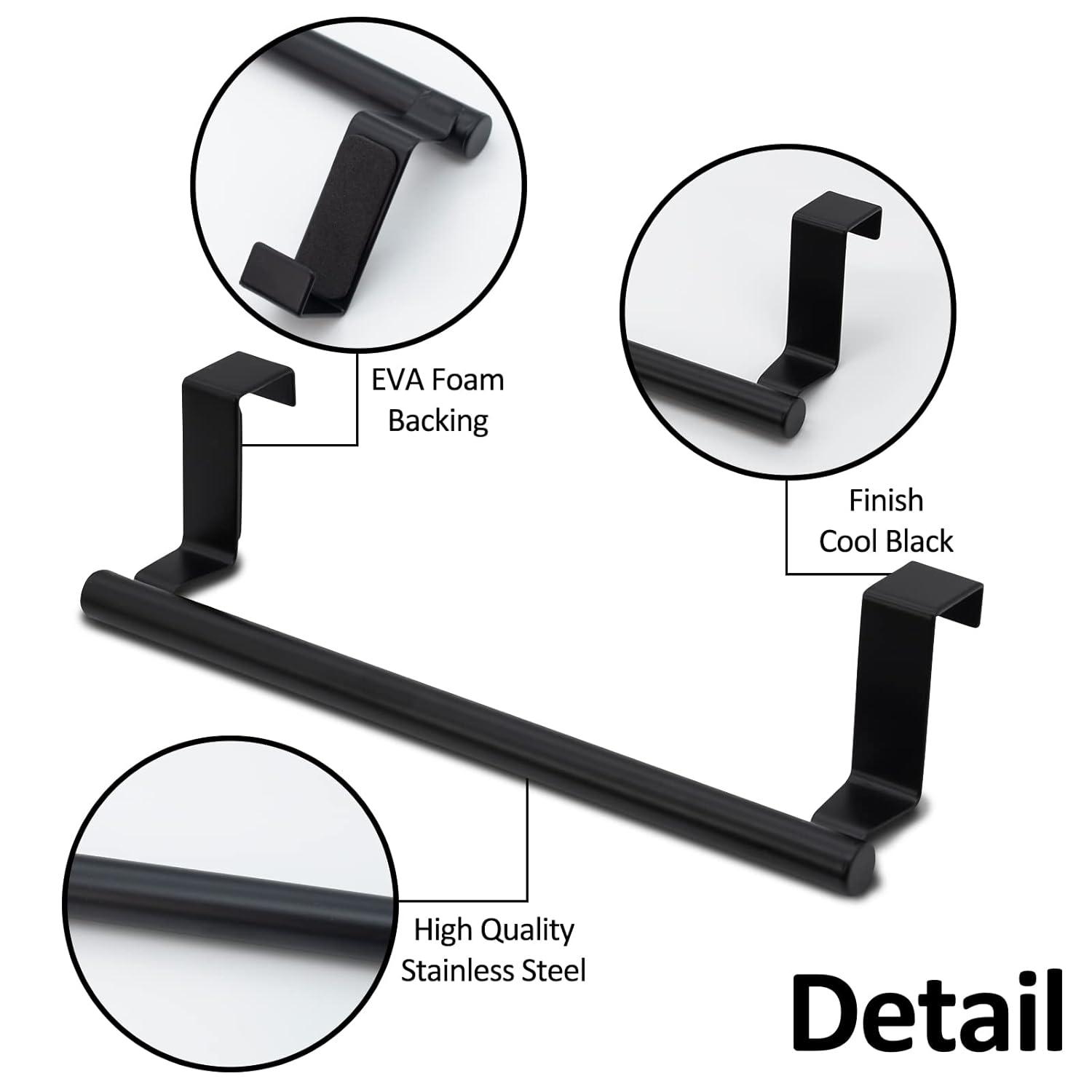 Suploo AUMJJE19 2 Pack Stainless Steel Over Door Towel Rack Bar Holders