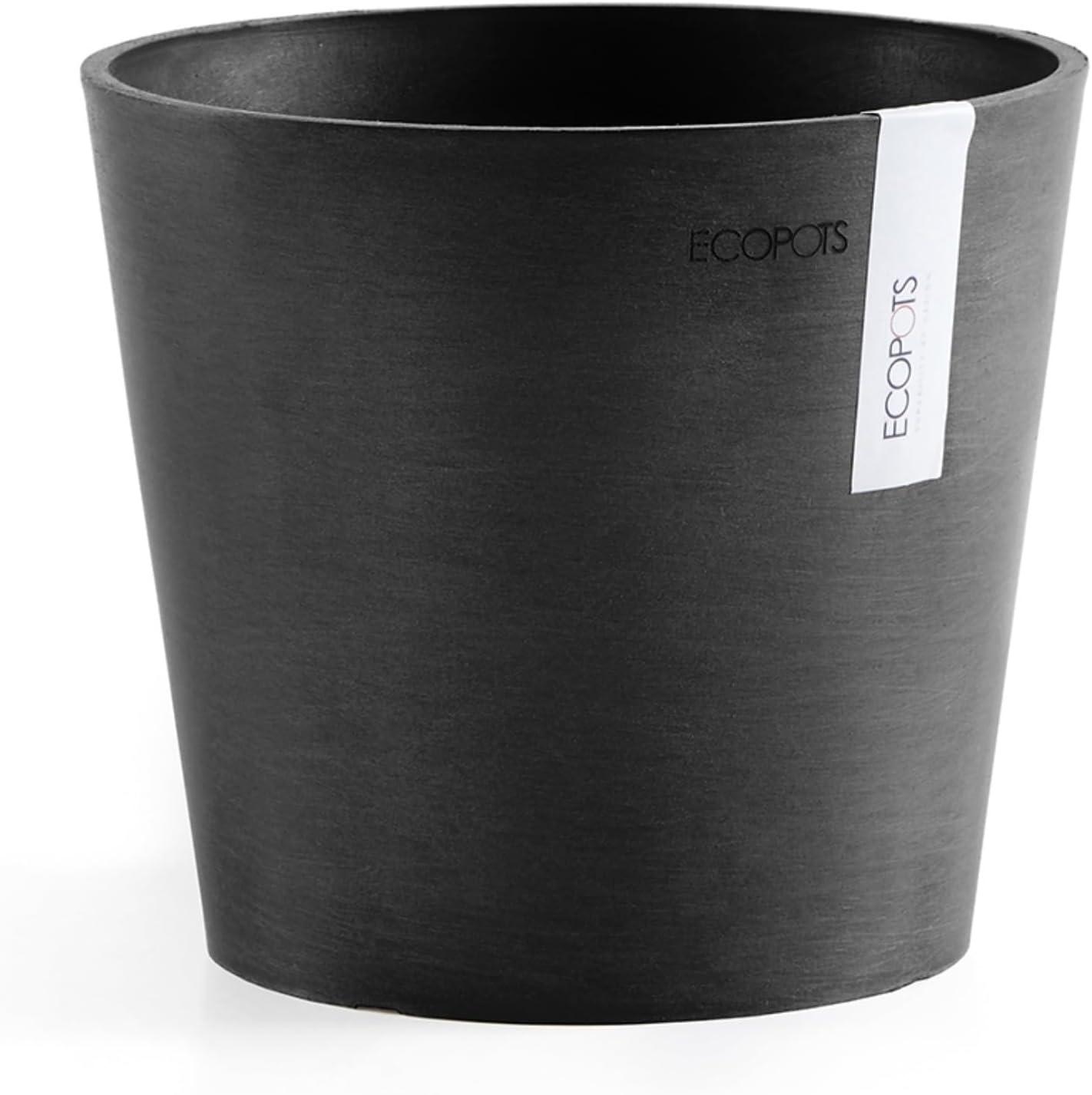 Ecopots Ecopots Indoor/Outdoor Modern Round Recycled Plastic Planter Flower Pot