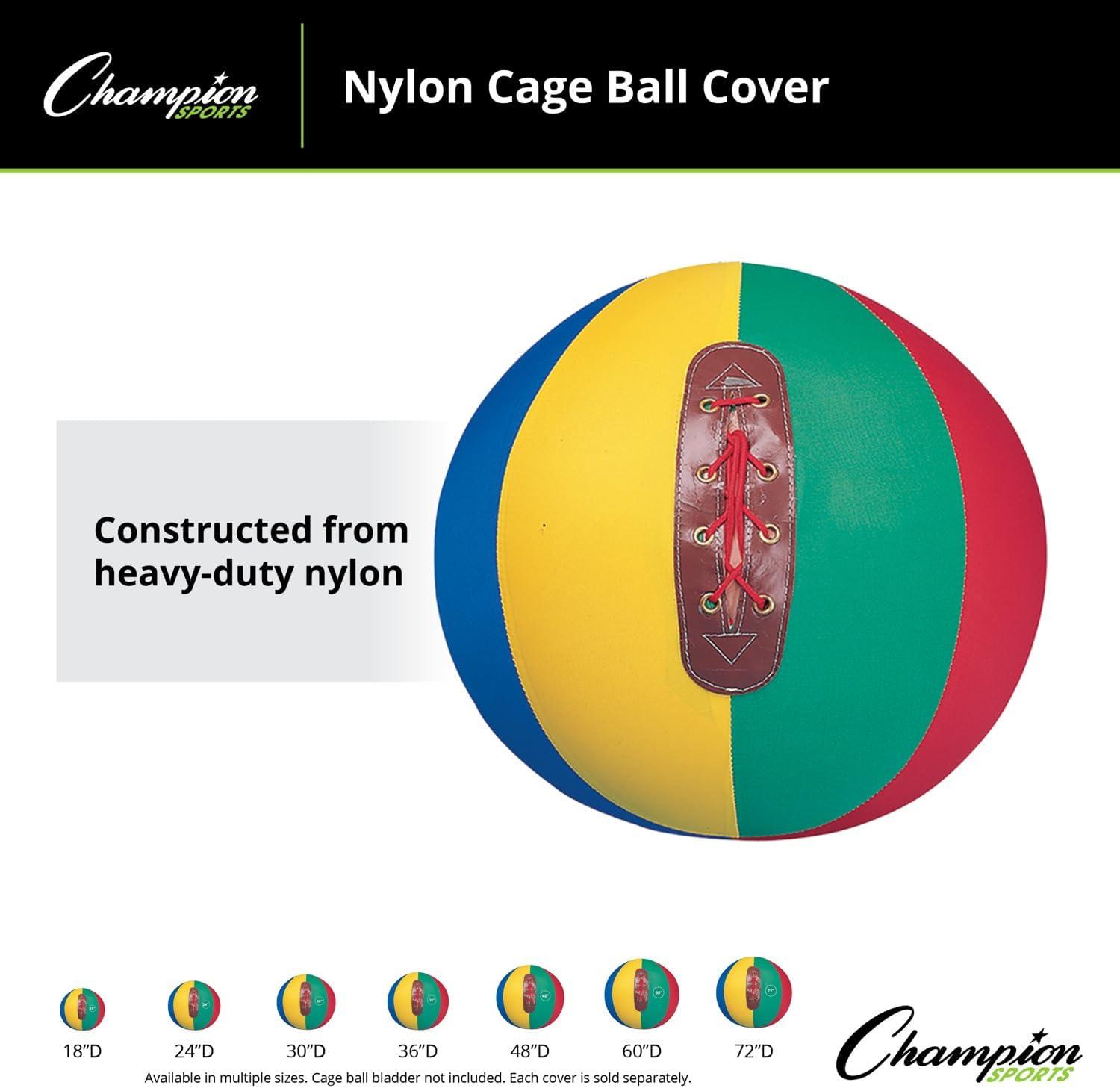 72-Inch Multicolor Rubber Playground Cage Ball