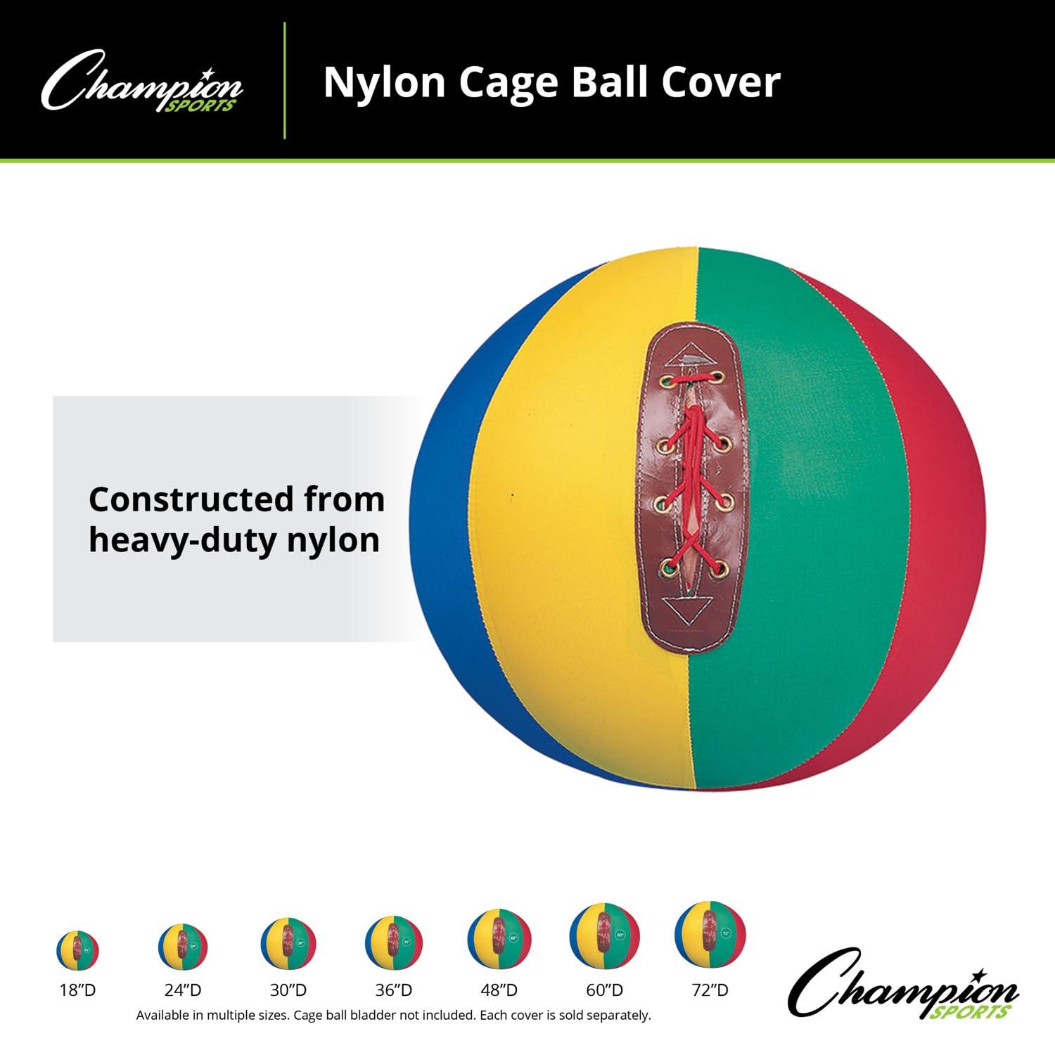 72-Inch Multicolor Rubber Playground Cage Ball