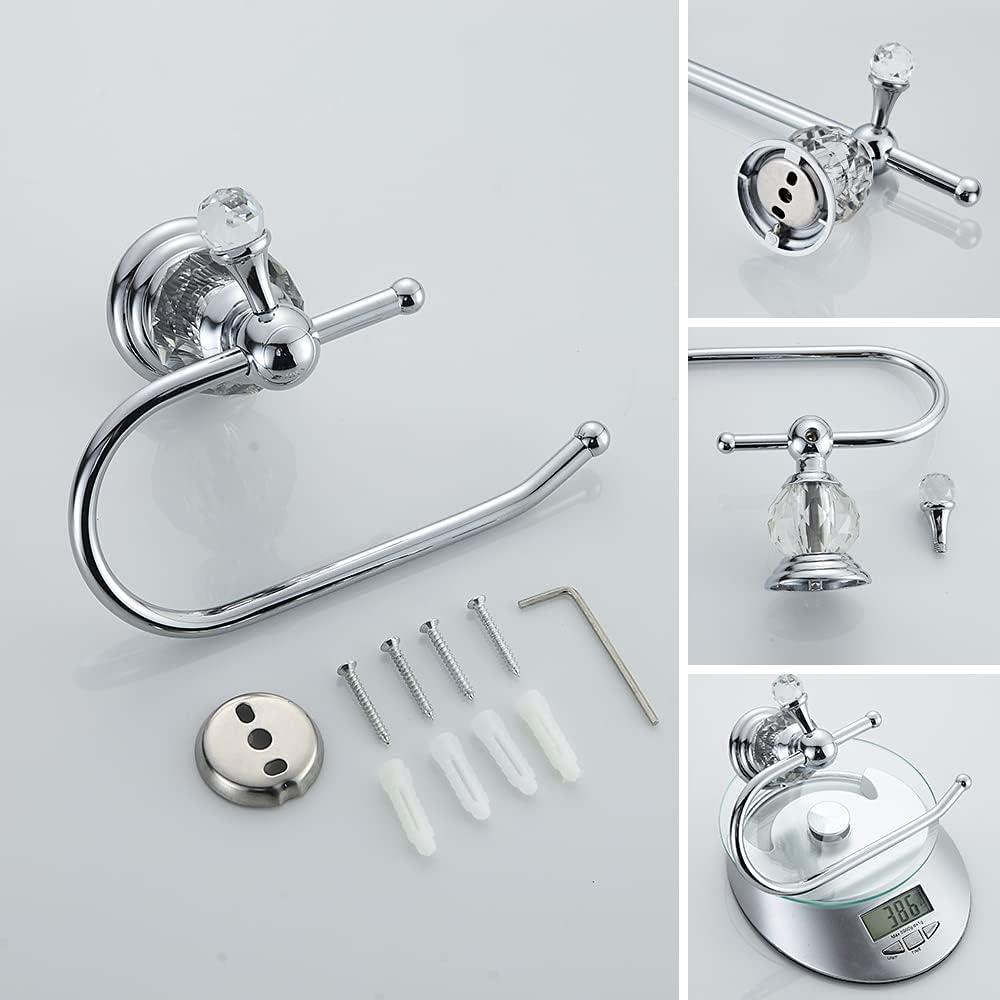 Crystal Series Polished Chrome Brass Toilet Paper Holder