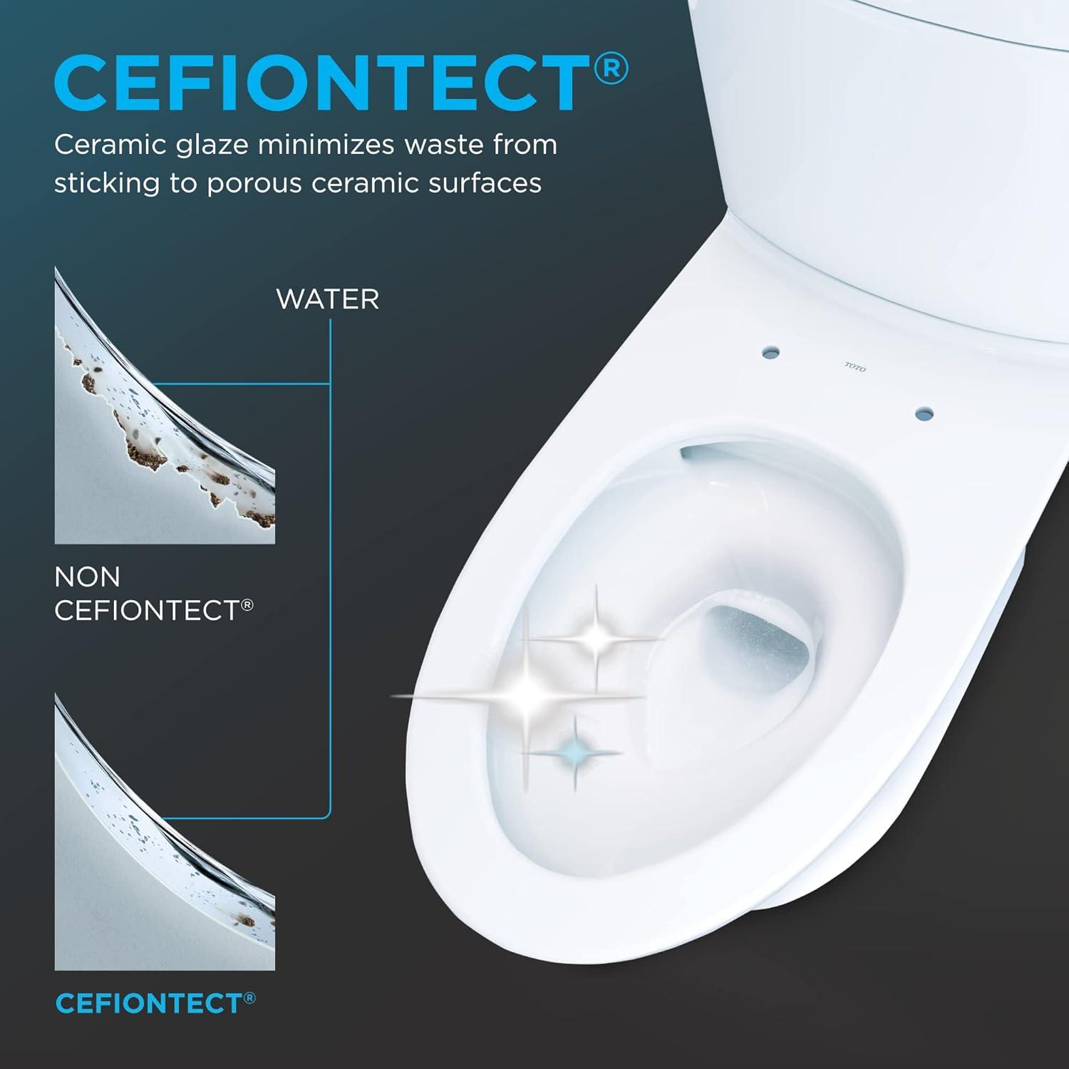 EP 1.28 GPF Elongated Floor Mounted Bidet Toilet (Seat Included) with Auto Flush