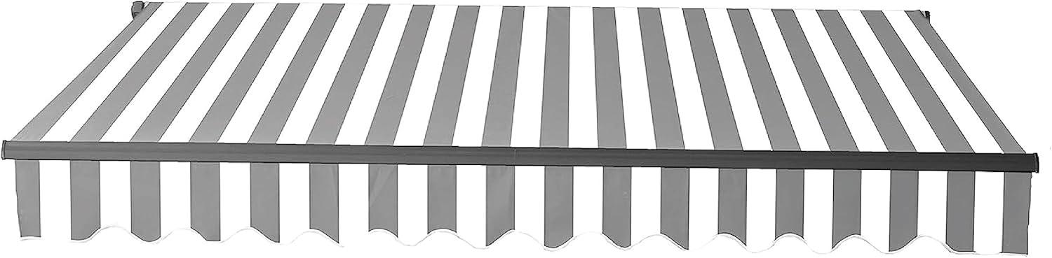 Motorized Retractable Patio Awning- Black Frame