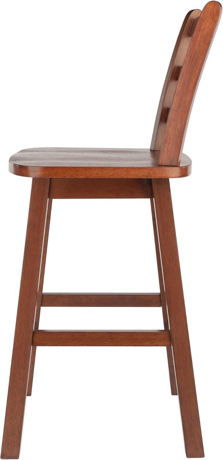 Scalera Ladder Back Swivel Seat Barstool Walnut - Winsome