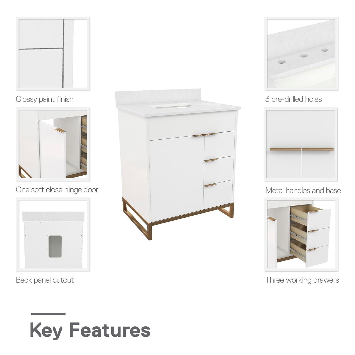 CosmoLiving by Cosmopolitan Leona 24” Bathroom Vanity