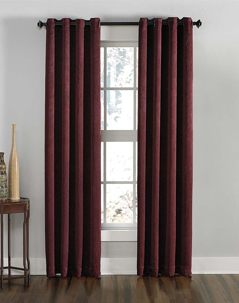 Curtainworks Lenox Grommet Curtain 50" x 95", Wine, Adult
