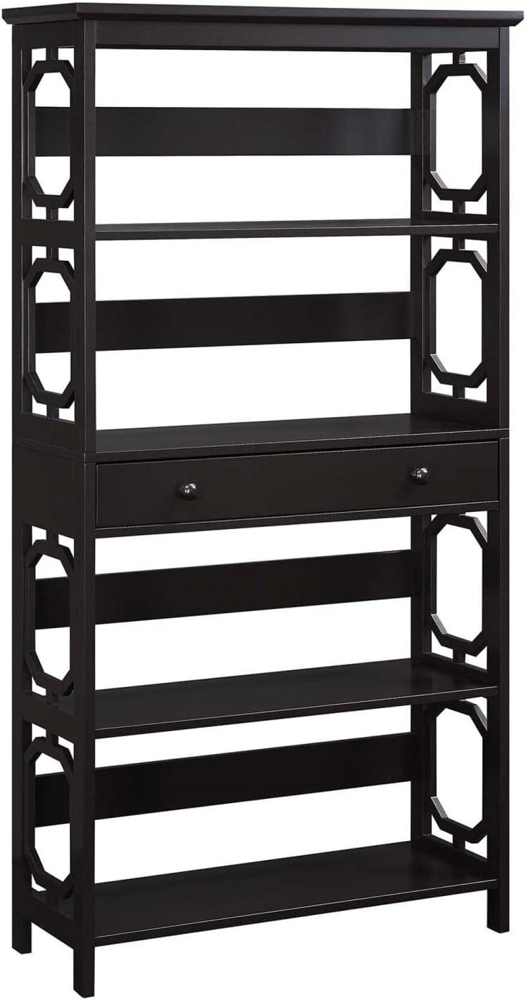 Convenience Concepts Omega 5 Tier Bookcase with Drawer, Espresso