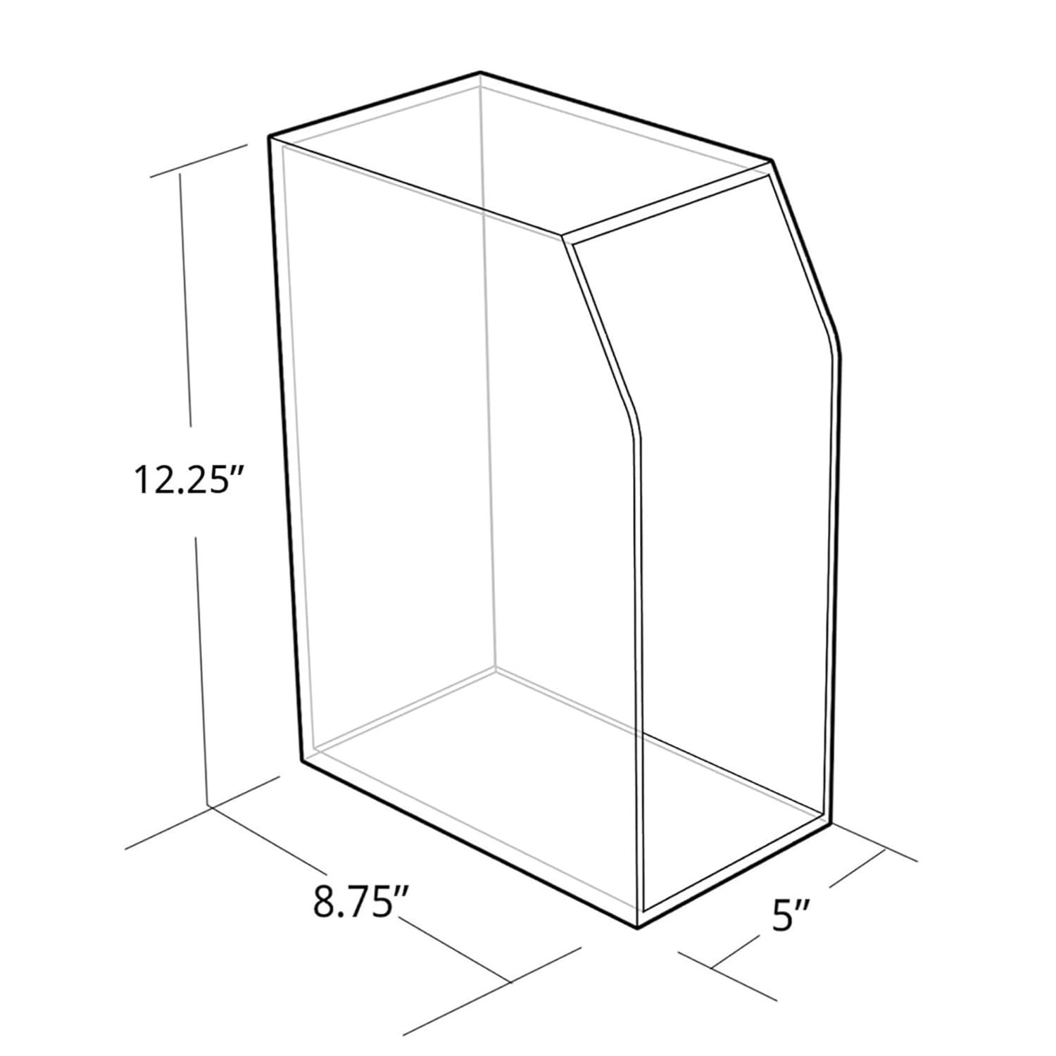 Acrylic Desktop Magazine and File Holder