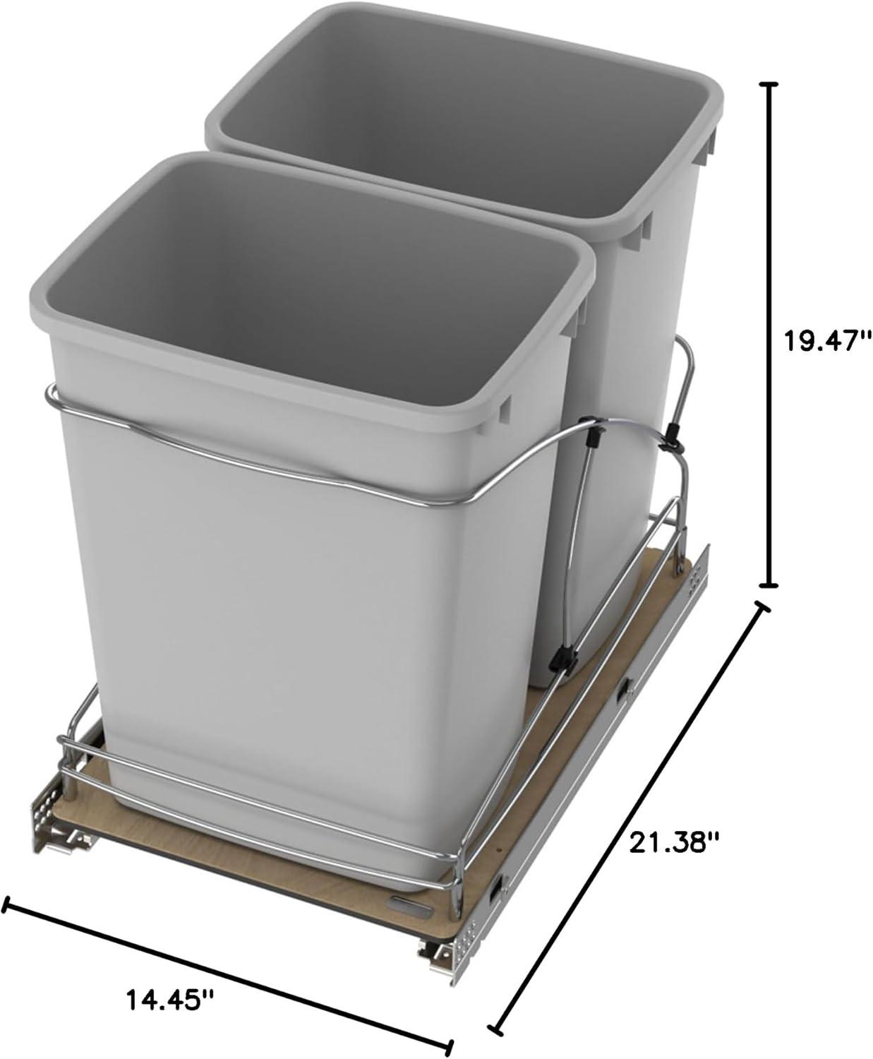 Rev-A-Shelf Rev-A-Shelf Double 27 qt. Pullout Trash Containers