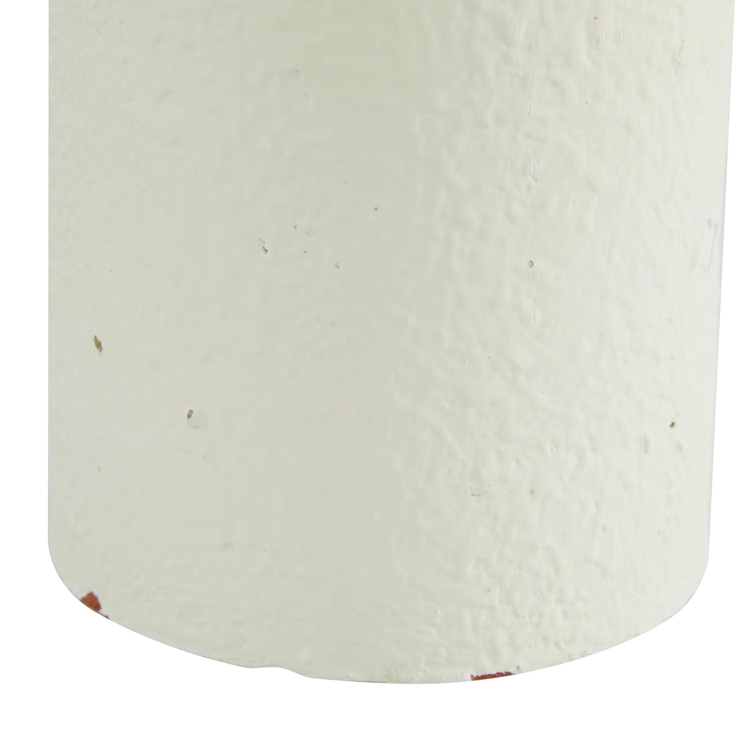 Novogratz Ceramic Decorative White Vase with Terracotta Detailing Set