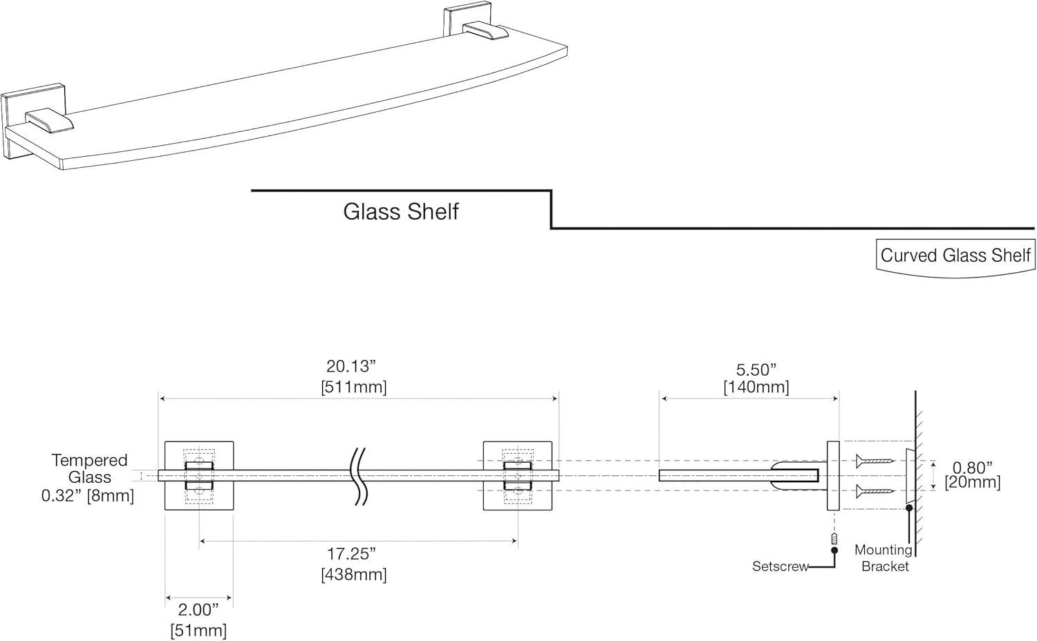 Gatco Elevate Wall Shelf