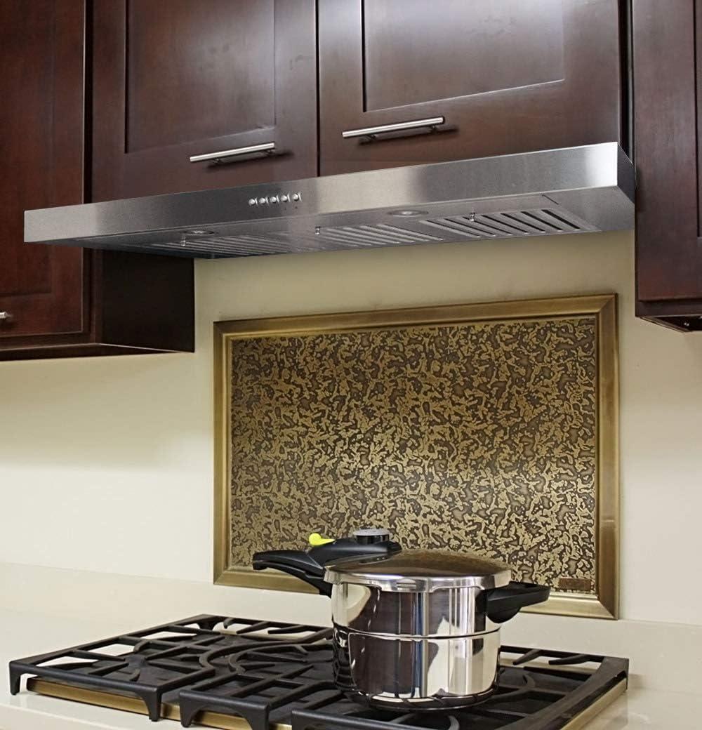 KOBE RAX2130SQB-1 Brillia 30-inch Under Cabinet Range Hood, 3-Speed, 750 CFM, LED Lights, Baffle Filters