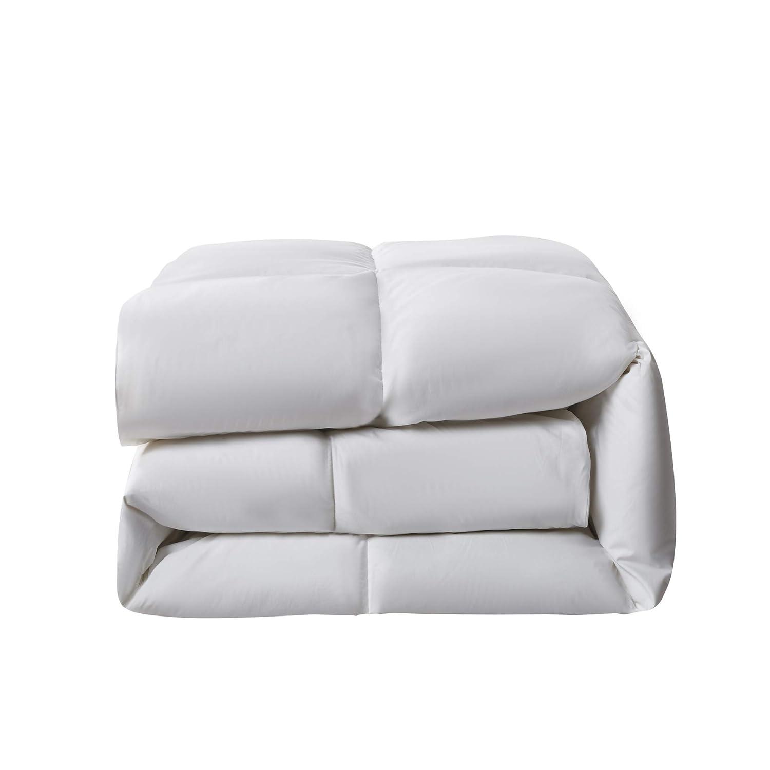 Serta Super Soft 233 Thread Count White Goose Feather And Down Fiber Comforter By Serta All Season Full / Queen