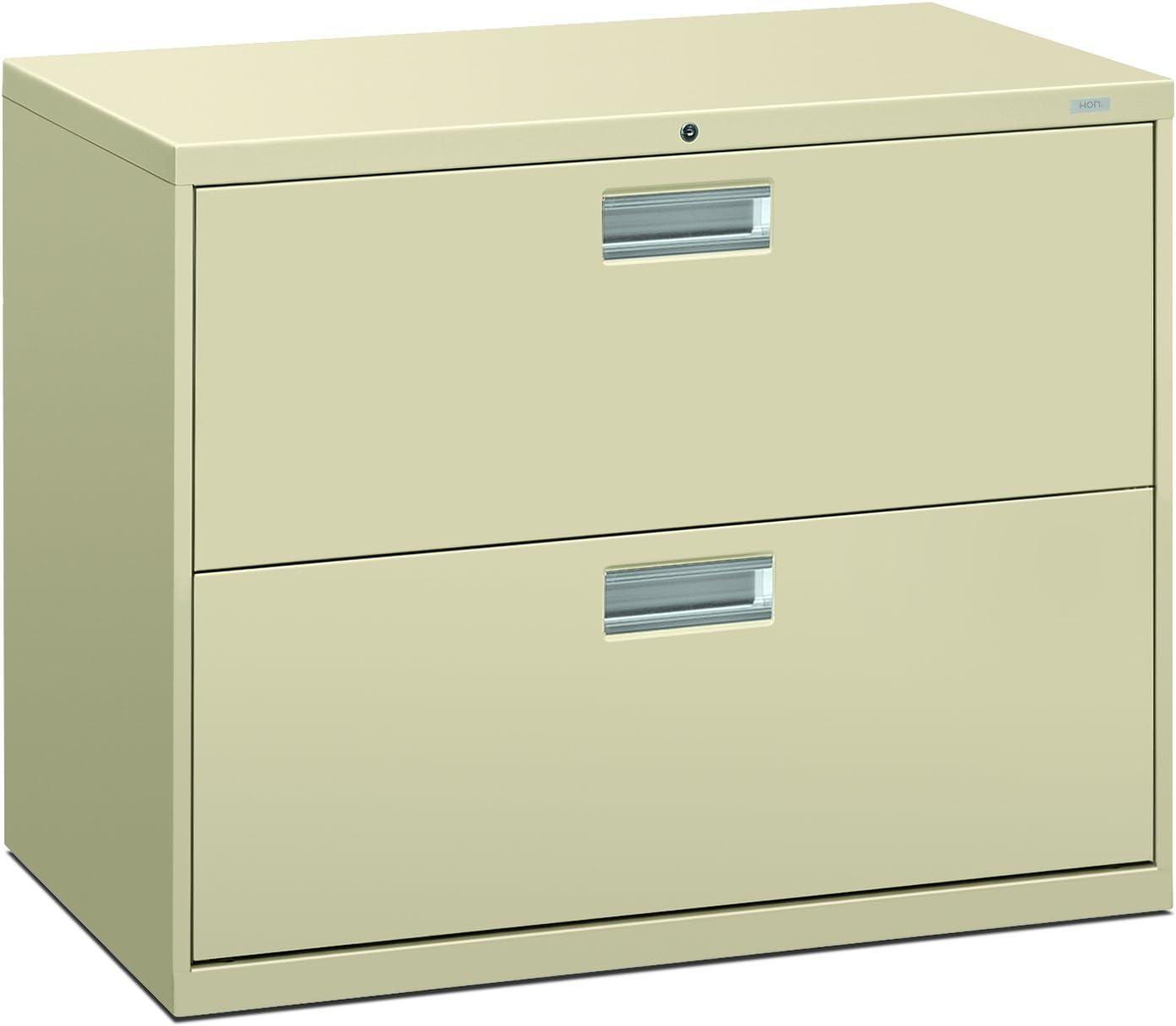 Light Gray 2-Drawer Lockable Lateral Filing Cabinet