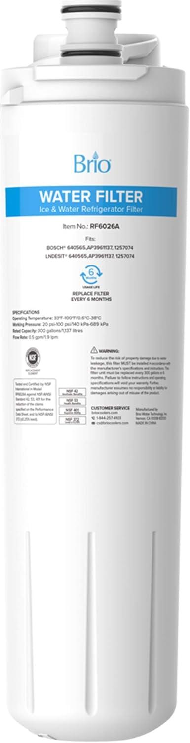 Brio White Carbon Charcoal Refrigerator Replacement Filter