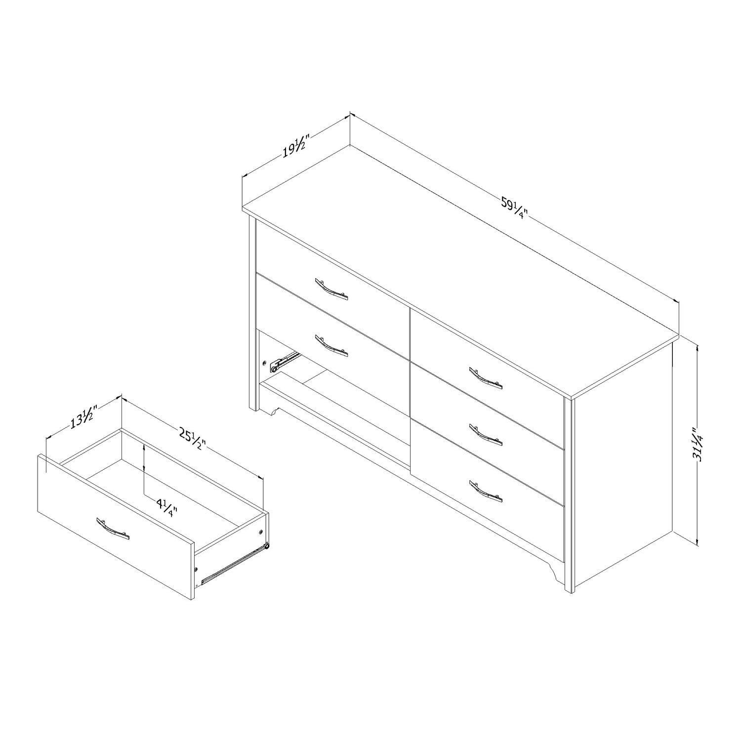 South Shore Fusion 6-Drawer Dresser