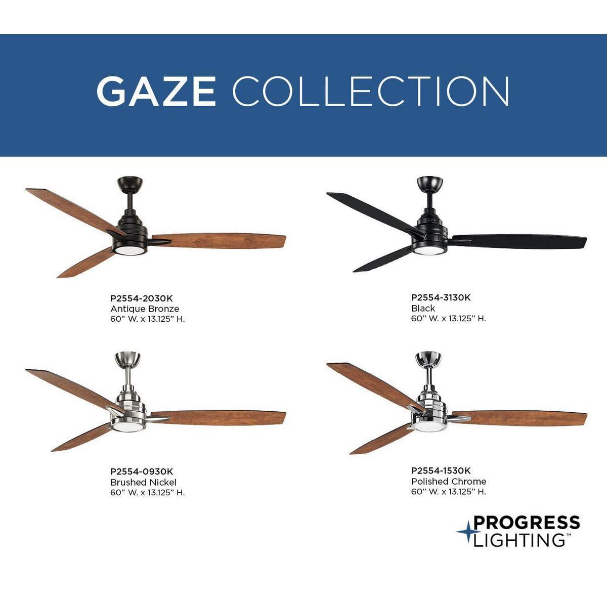 Gaze Collection 60" LED Three-Blade Ceiling Fan