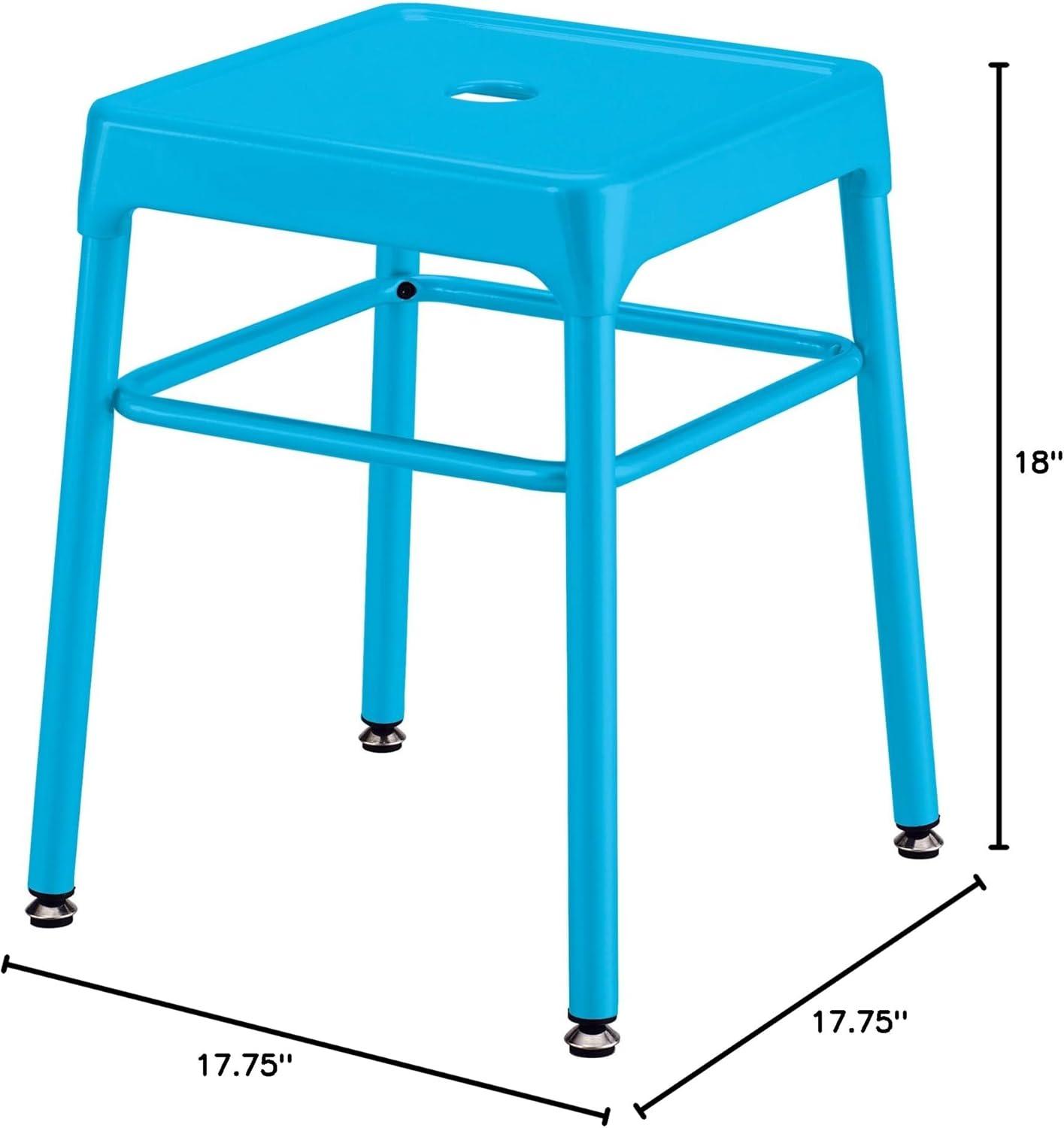 Safco Steel Guest Bistro Stool in Glossy Blue - 15.25"W x 18"H