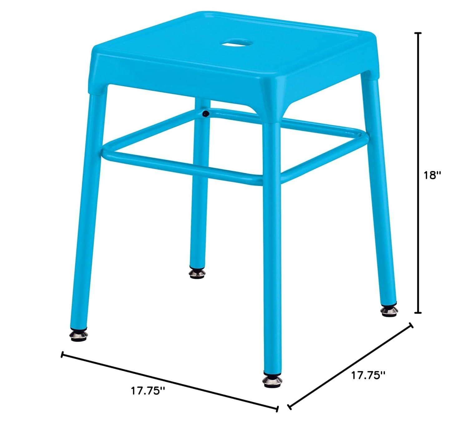 Safco Steel Guest Bistro Stool in Glossy Blue - 15.25"W x 18"H