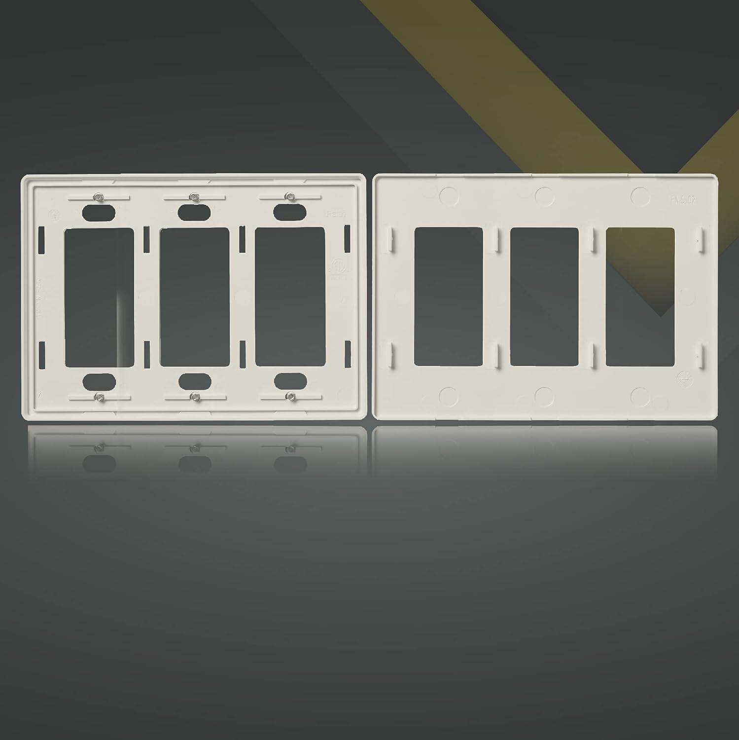 No Subject 3 - Gang Duplex Outlet Standard Wall Plate